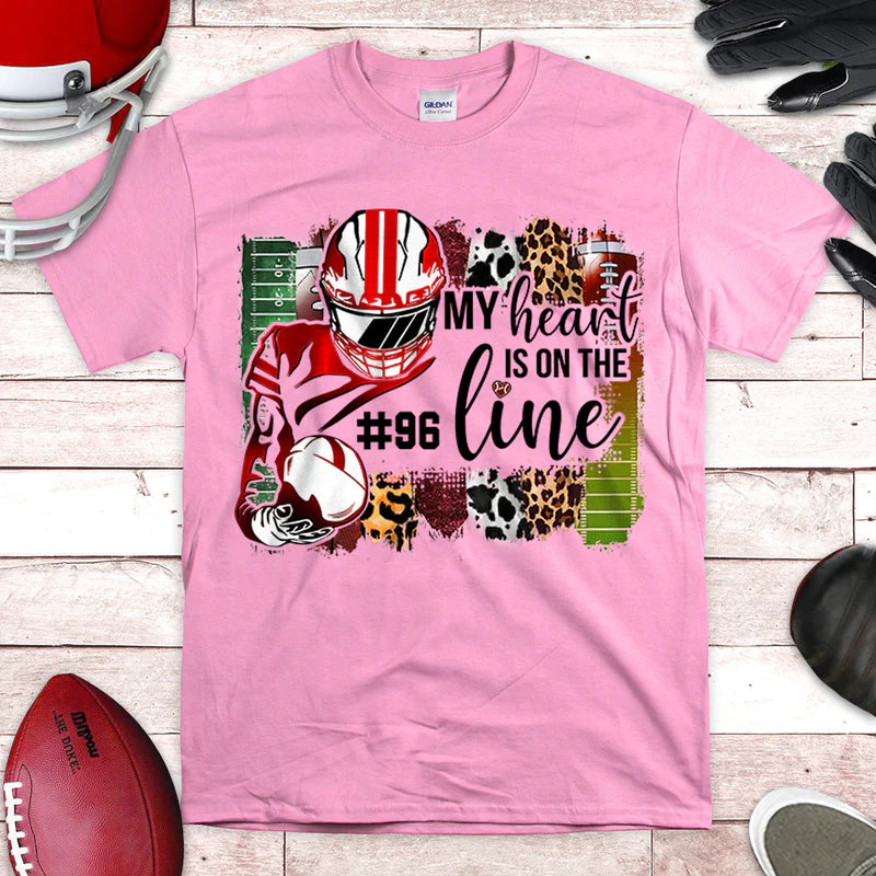 Personalized My Heart Is On That Field Shirt For American Football Mom Sister Family Member T Shirt CTM Custom - Printyourwear