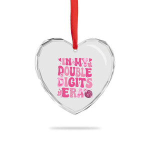 10 Years Old Birthday Girl Heart Crystal Glass Ornament In My Double Digits Era TS10 Print Your Wear