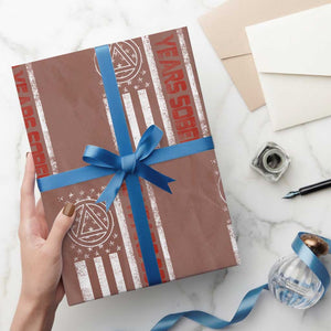 10 Years Sober Wrapping Paper Roll 10 Years Sobriety Anniversary Vintage American Flag TS11 Mocha Print Your Wear