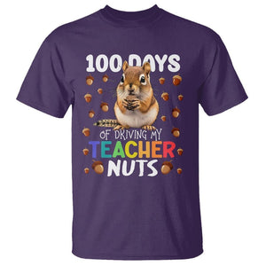 100 Days of School Chipmunk T Shirt Driving My Teacher Nuts TS02 Purple Printyourwear