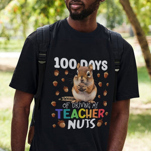 100 Days of School Chipmunk T Shirt Driving My Teacher Nuts TS02 Printyourwear
