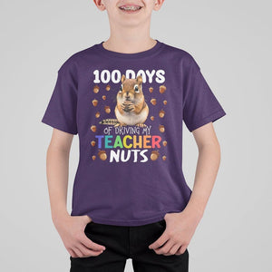100 Days of School Chipmunk T Shirt For Kid Driving My Teacher Nuts TS02 Purple Printyourwear