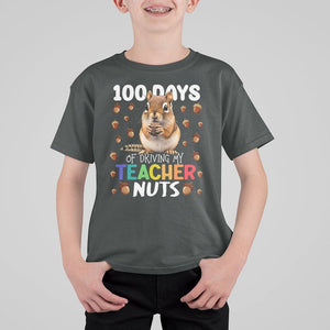 100 Days of School Chipmunk T Shirt For Kid Driving My Teacher Nuts TS02 Dark Heather Printyourwear