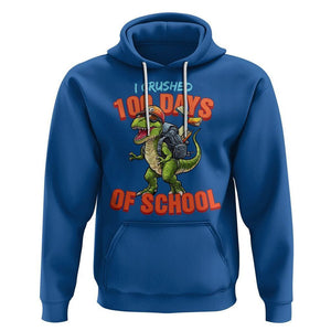 100 Days of School Dinosaur Hoodie I Crushed TS02 Royal Blue Printyourwear