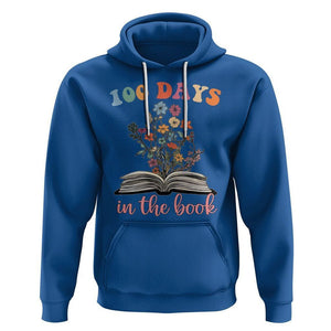 100 Days of School Hoodie 100 Days In The Book Reading TS02 Royal Blue Printyourwear