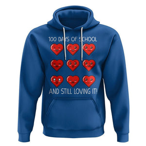 100 Days of School Hoodie Still Loving It Cute Hearts TS02 Royal Blue Printyourwear
