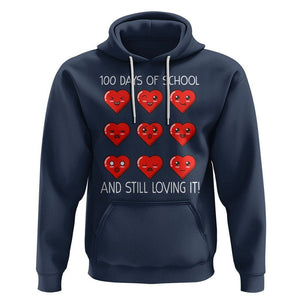 100 Days of School Hoodie Still Loving It Cute Hearts TS02 Navy Printyourwear
