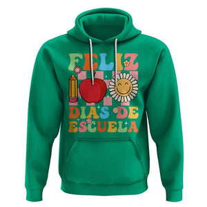 100 Days Of School Spanish Hoodie Feliz 100 Dias De Escuela 100th Day Back To School TS02 Irish Green Printyourwear