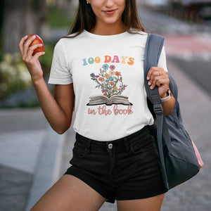 100 Days of School T Shirt 100 Days In The Book Reading TS02 Printyourwear