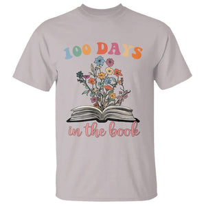100 Days of School T Shirt 100 Days In The Book Reading TS02 Ice Gray Printyourwear