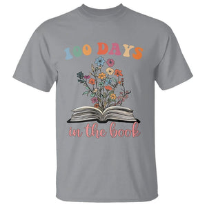 100 Days of School T Shirt 100 Days In The Book Reading TS02 Sport Gray Printyourwear