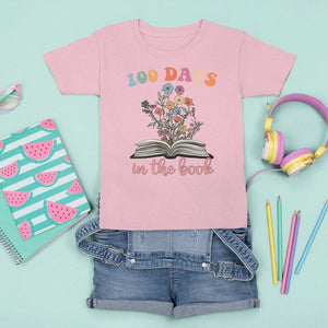 100 Days of School T Shirt For Kid 100 Days In The Book Reading TS02 Light Pink Printyourwear