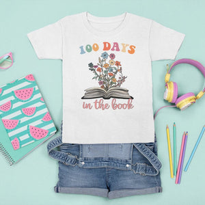 100 Days of School T Shirt For Kid 100 Days In The Book Reading TS02 White Printyourwear