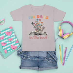 100 Days of School T Shirt For Kid 100 Days In The Book Reading TS02 Ice Gray Printyourwear