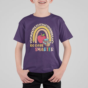 100 Dayth Of School T Shirt For Kid 100 Days Smarter Retro Vintage Rainbow TS02 Purple Printyourwear