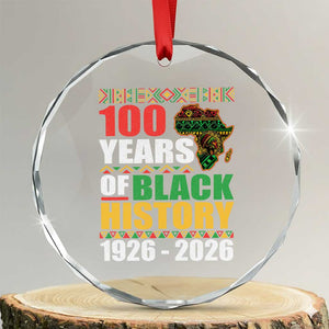 100 Years Of Black History 1926 2026 Centennial Crystal Glass Ornament Africa Map TS11 Transparent Glass 3'' Circle Print Your Wear