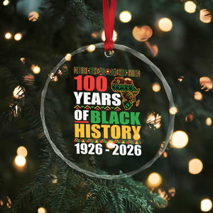 100 Years Of Black History 1926 2026 Centennial Crystal Glass Ornament Africa Map TS11 Print Your Wear