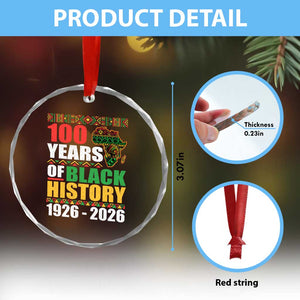 100 Years Of Black History 1926 2026 Centennial Crystal Glass Ornament Africa Map TS11 Print Your Wear