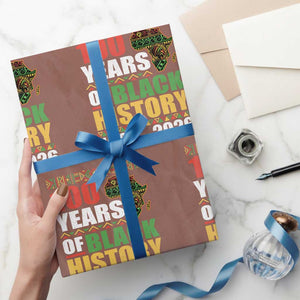 100 Years Of Black History 1926 2026 Centennial Wrapping Paper Roll Africa Map TS11 Mocha Print Your Wear