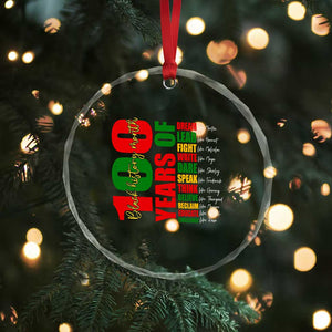 100 Years Of Black History Crystal Glass Ornament African American Historical Figures African American Teacher TS11 Print Your Wear