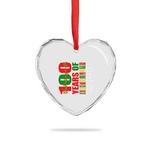 100 Years Of Black History Heart Crystal Glass Ornament African American Historical Figures African American Teacher TS11 Print Your Wear
