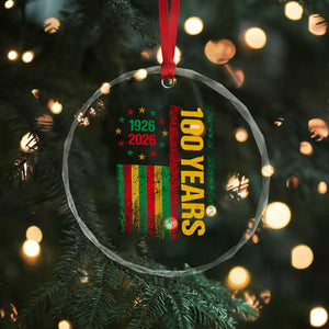 100 Years Of Black History Month Crystal Glass Ornament African American Centennial Milestone American Flag TS11 Print Your Wear