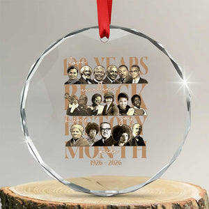100 Years Of Black History Month Crystal Glass Ornament African American Historical Figures TS11 Transparent Glass 3'' Circle Print Your Wear