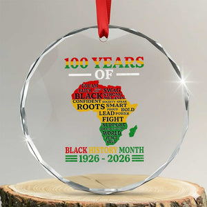 100 Years Of Black History Month Crystal Glass Ornament Centennial Of Black Culture TS11 Transparent Glass 3'' Circle Print Your Wear