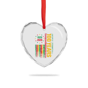 100 Years Of Black History Month Heart Crystal Glass Ornament African American Centennial Milestone American Flag TS11 Print Your Wear