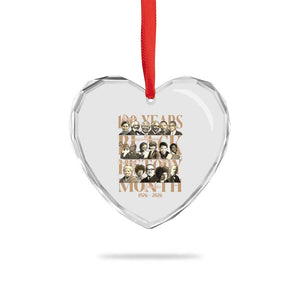 100 Years Of Black History Month Heart Crystal Glass Ornament African American Historical Figures TS11 Print Your Wear