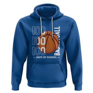 100th Day Of School Basketball Player Hoodie TS09 Royal Blue Printyourwear