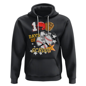 100th Day Of School Cool Baseball Player Hoodie TS09 Black Printyourwear