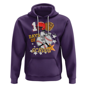 100th Day Of School Cool Baseball Player Hoodie TS09 Purple Printyourwear