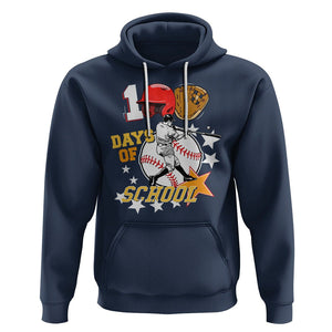 100th Day Of School Cool Baseball Player Hoodie TS09 Navy Printyourwear