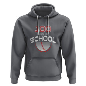 100th Day Of School Cool Baseball Player Hoodie TS09 Charcoal Printyourwear