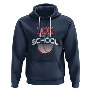 100th Day Of School Cool Baseball Player Hoodie TS09 Navy Printyourwear