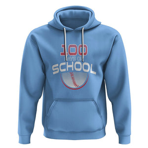 100th Day Of School Cool Baseball Player Hoodie TS09 Carolina Blue Printyourwear