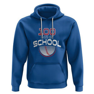 100th Day Of School Cool Baseball Player Hoodie TS09 Royal Blue Printyourwear