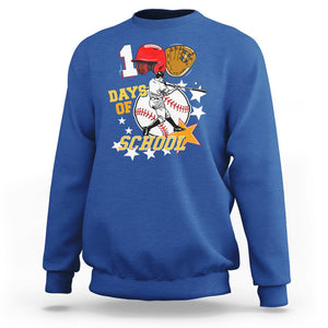 100th Day Of School Cool Baseball Player Sweatshirt TS09 Royal Blue Printyourwear