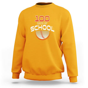100th Day Of School Cool Baseball Player Sweatshirt TS09 Gold Printyourwear