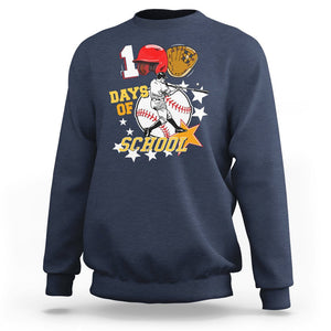 100th Day Of School Cool Baseball Player Sweatshirt TS09 Navy Printyourwear