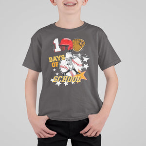 100th Day Of School Cool Baseball Player T Shirt For Kid TS09 Dark Chocolate Printyourwear