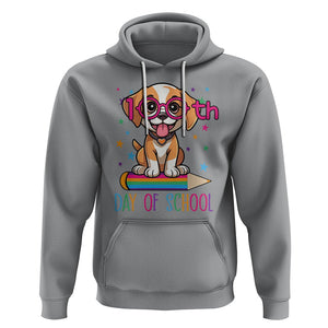 100th Day Of School Cute Dog Puppy Hoodie TS09 Sport Gray Printyourwear