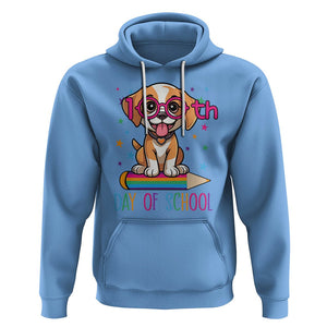100th Day Of School Cute Dog Puppy Hoodie TS09 Carolina Blue Printyourwear
