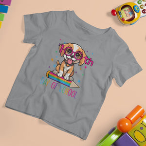 100th Day Of School Cute Dog Puppy T Shirt For Kid TS09 Sport Gray Printyourwear