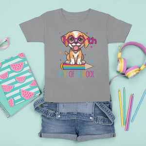100th Day Of School Cute Dog Puppy T Shirt For Kid TS09 Sport Gray Printyourwear