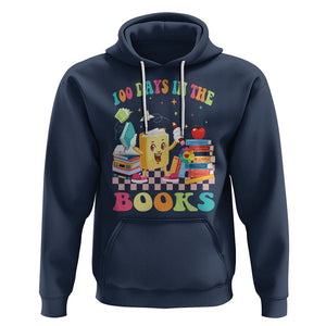 100th Day Of School Hoodie 100 Days In The Books Reading Bookworm TS09 Navy Printyourwear