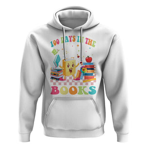 100th Day Of School Hoodie 100 Days In The Books Reading Bookworm TS09 White Printyourwear