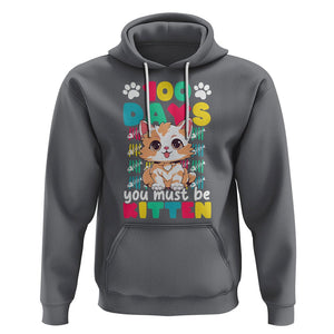 100th Day Of School Hoodie 100 Days You Must Be Kitten Cute Cat TS09 Charcoal Printyourwear