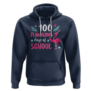 100th Day Of School Hoodie 100 Flamazing Days Flamingo TS09 Navy Printyourwear